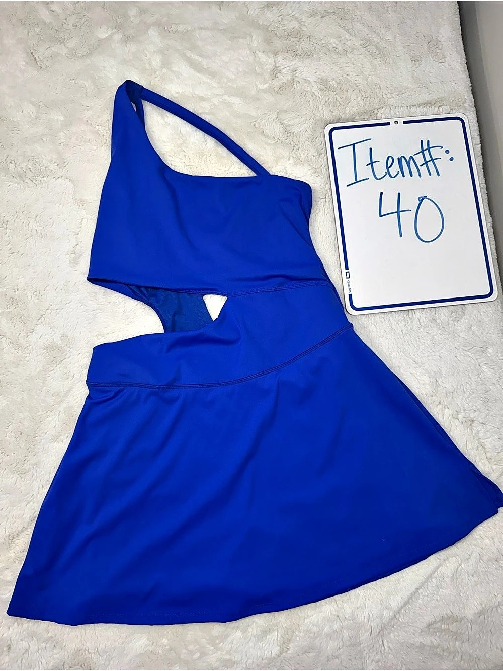 Athletic Cutout Tennis Dress Blue size large